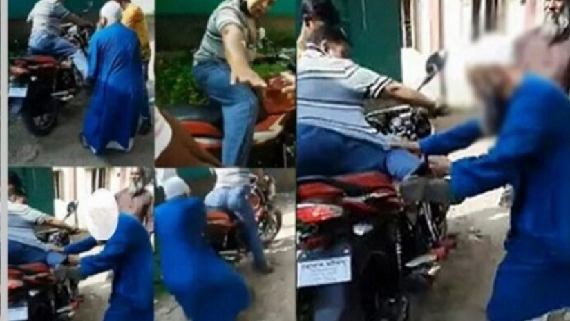 বৃদ্ধ বাবাকে লাথি মারা সেই শিক্ষক ছেলে গ্রেফতার