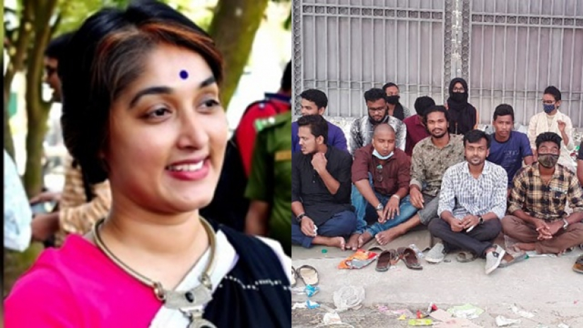 ১৪ শিক্ষার্থীর চুল কাটা