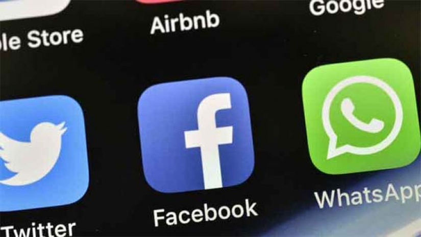 ফেসবুক, টুইটার, হোয়াটসঅ্যাপ