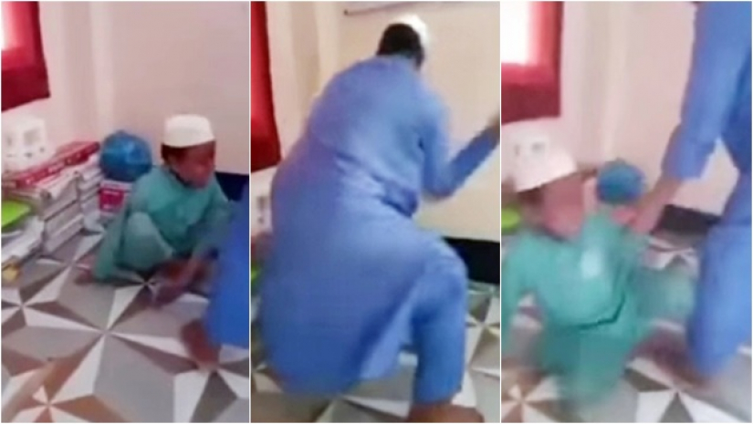 শিক্ষকের পা ধরেও রেহাই পাইনি ২ এতিম শিশু, ভিডিও ভাইরাল