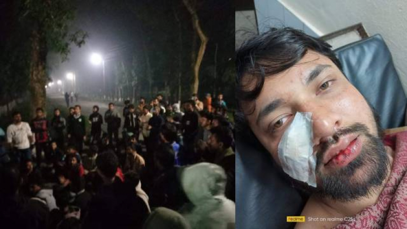 ক্যাম্পাসে বিক্ষোভ, আহত শিক্ষার্থী