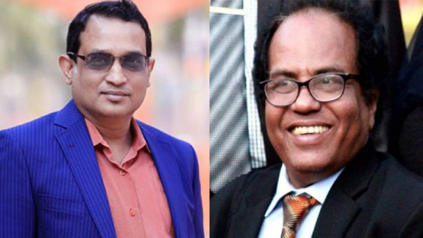 ছবিতে বামে অধ্যাপক ড. মুনাজ আহমেদ নূর আর ডানে অধ্যাপক ড. রফিক উল্লাহ খান