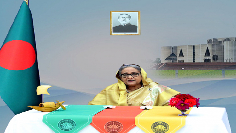 জাতীর উদ্দেশে ভাষণ দেন প্রধানমন্ত্রী