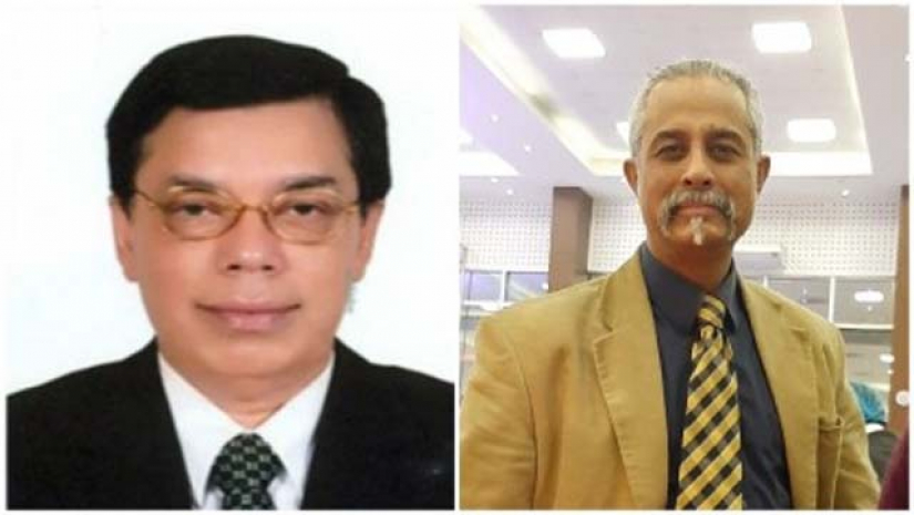 বামে শাবিপ্রবি ভিসি ফরিদ উদ্দিন আহমদ ও ডানে ঢাবি অধ্যাপক কামরুল হাসান