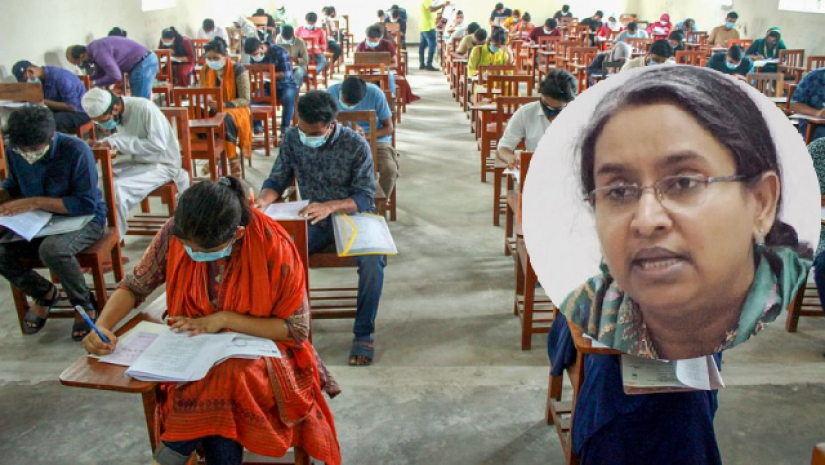 ভর্তি পরীক্ষার্থী ও ডা. দীপু মনি