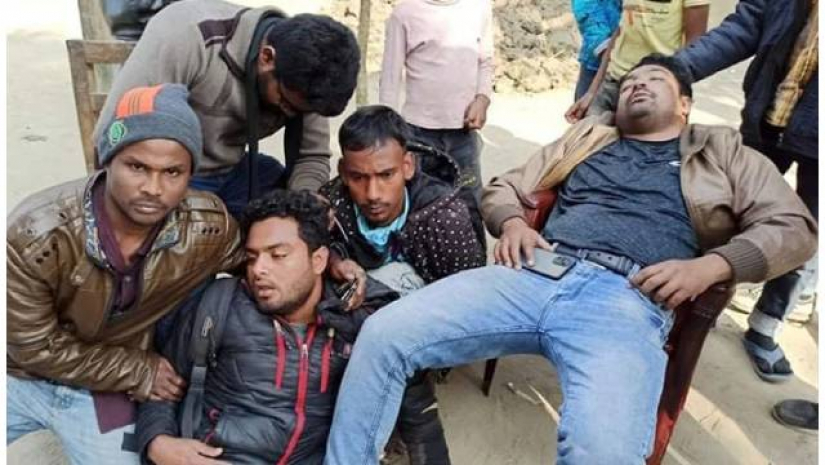 আহত সাংবাদিকরা