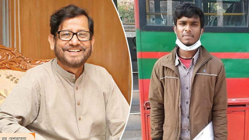 ডানে এমপি আসাদুজ্জামান নূর, বামে নিপুন