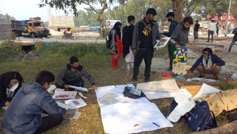 রাবিতে শিল্পকর্ম প্রদর্শনে হিমেলকে স্মরণ