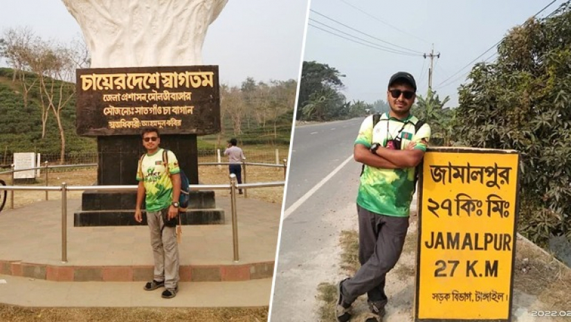 হাঁটাবাবা খ্যাত সাইফুল ইসলাম শান্ত।