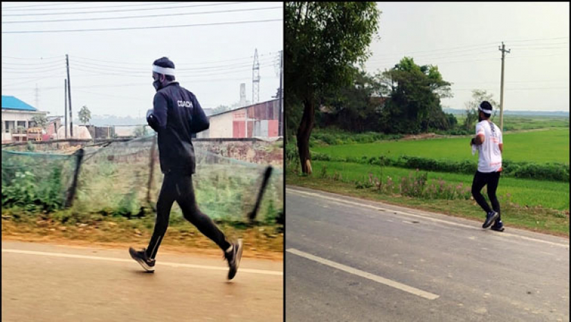  ৫২ কিলোমিটার পথ দৌড়ান তারা