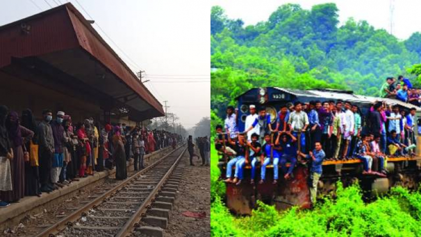 প্রথম দিনেই শাটলের ভোগান্তিতে নবীন শিক্ষার্থীরা