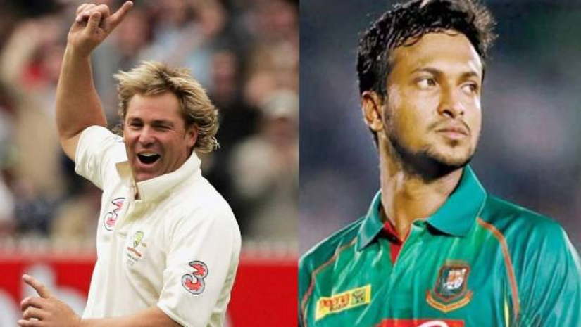শেন ওয়ার্ন ও সাকিব আল হাসান