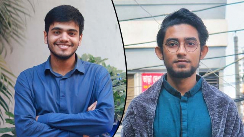 ডানে সভাপতি হারুন, বামে সম্পাদক সাবাব