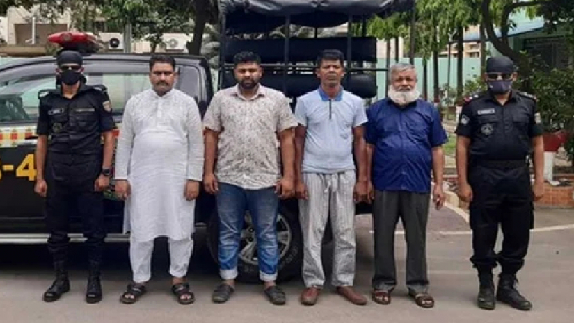 আটক চার ব্যক্তি