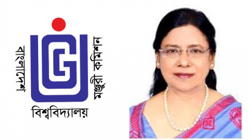 প্রফেসর দিল আফরোজা বেগম ও ইউজিসি লোগো