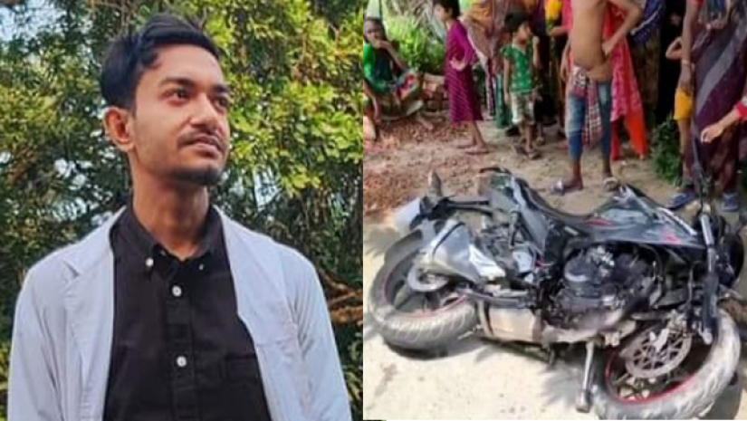 আতিকুল ইসলাম ও দুর্ঘটনার কবলে পড়া মোটরসাইকেল