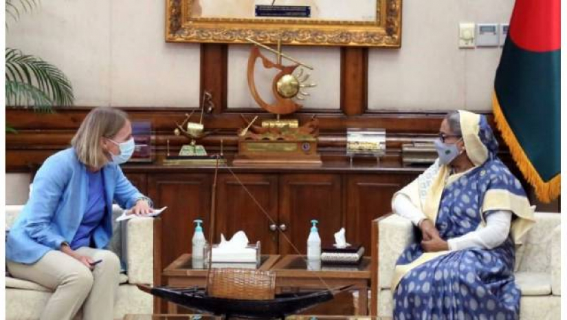 নরওয়ের পররাষ্ট্রমন্ত্রী অ্যানিকেন হুইটফেল্ডের সঙ্গে প্রধানমন্ত্রীর সাক্ষাৎ