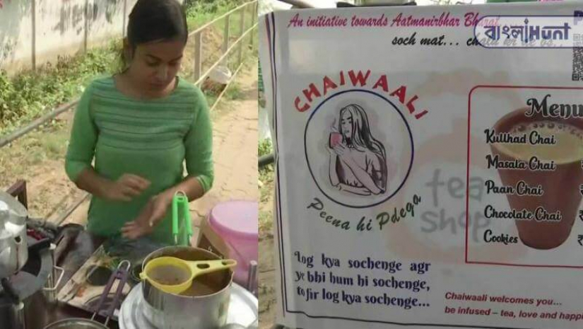 নিজের চায়ের দোকানে প্রিয়াঙ্কা গুপ্তা