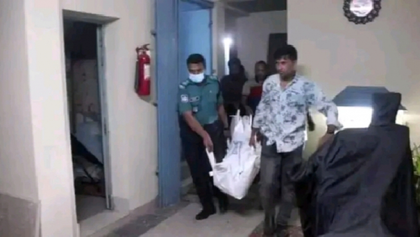 ইলমার মরদেহ নিয়ে যাওয়া হচ্ছে