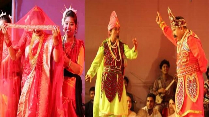 নজরুল বিশ্ববিদ্যালয়ে `মধুমালা' যাত্রাপালায় শিক্ষকদের অভিনয়