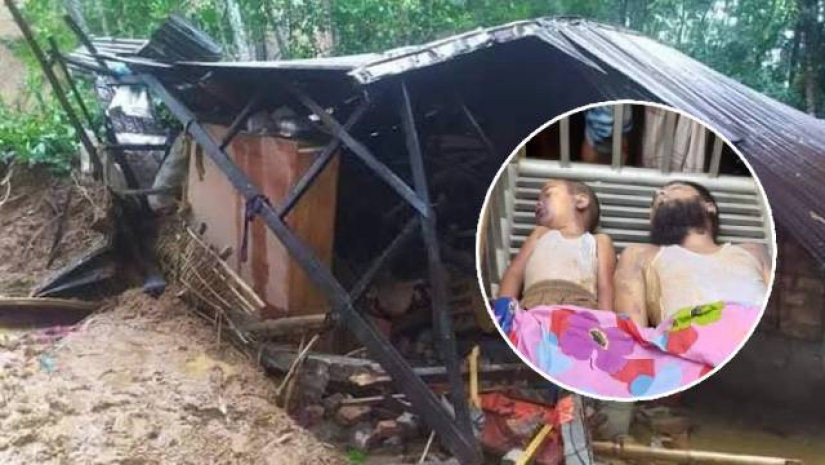 টিলা ধসে একই পরিবারের চারজনের মৃত্যু
