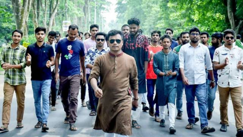 রাবিতে ছাত্রলীগের বিক্ষোভ