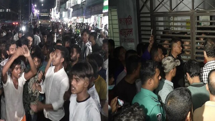 শের-ই বাংলা মেডিকেল কলেজ হাসপাতালে ইন্টার্ন চিকিৎসক ও শিক্ষার্থীদের পাল্টাপাল্টি বিক্ষোভ