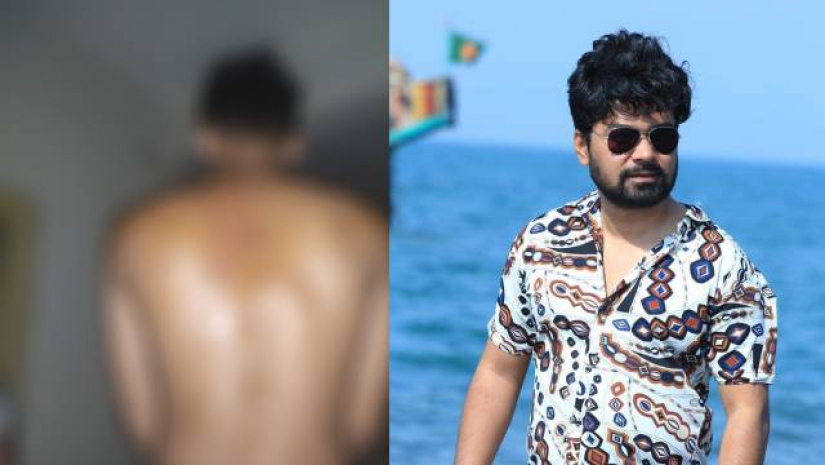 বামে ভুক্তভোগী, ডানে অভিযুক্ত ছাত্রলীগ নেতা 