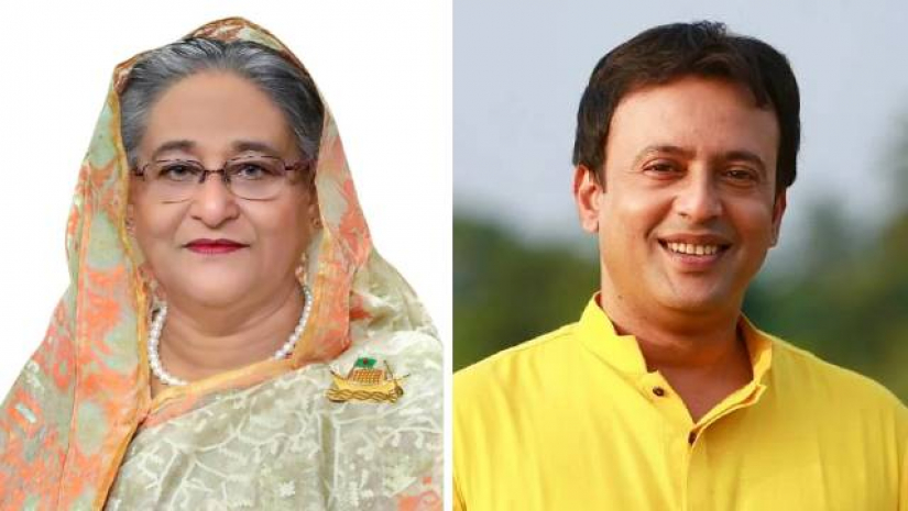 প্রধানমন্ত্রী শেখ হাসিনা ও নায়ক রিয়াজ 