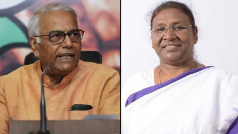 যশবন্ত সিনহা ও দ্রৌপদী মুর্মু