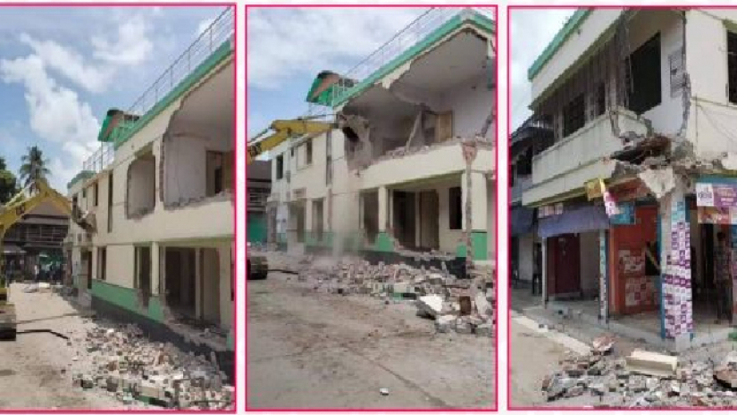 সংসদ সদস্য গোলাম মাওলা রনির বসতবাড়ি উচ্ছেদ করে প্রশাসন