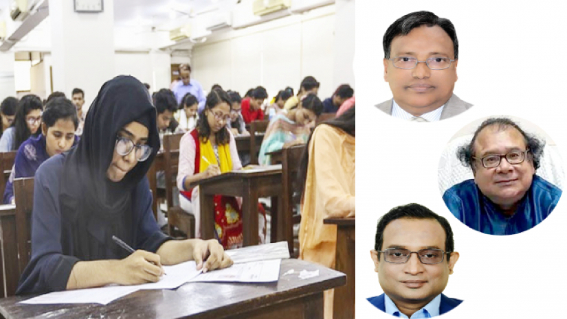 ভর্তি পরীক্ষার্থী ও তিন বিশ্ববিদ্যালয়ের উপাচার্য