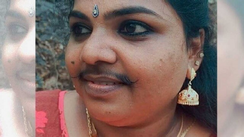 তরুণীর মুখে তা দেওয়া গোঁফ, বললেন—এটিই তার আত্মপরিচয়