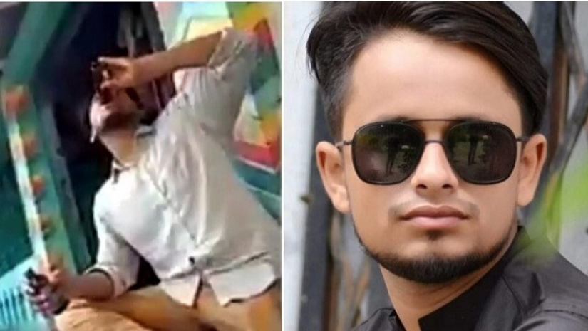 ফেনসিডিল সেবন করছেন যশোর জেলা ছাত্রলীগের সহসভাপতি রাজু রানা