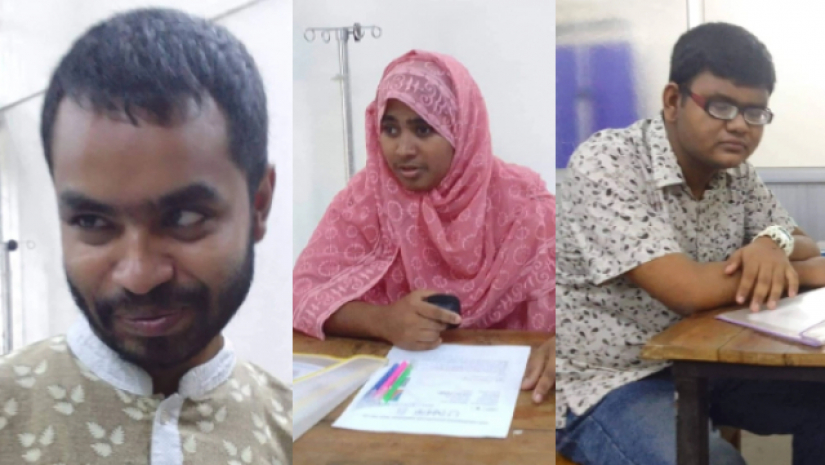 তারিফ মাহমুদ চৌধুরী, তৃণা আক্তার সেতু ও আকাশ দাস 