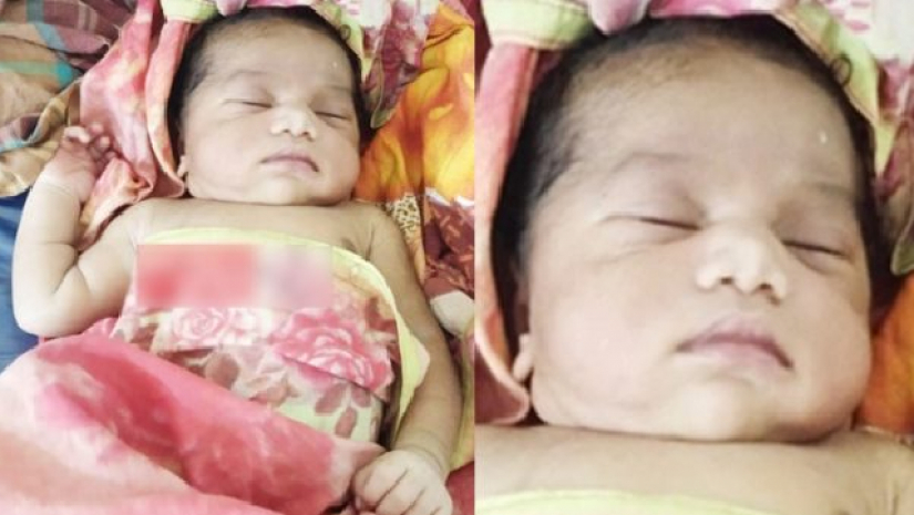 হাসপাতালের সিঁড়িতে পড়ে থাকা এক নবজাতক
