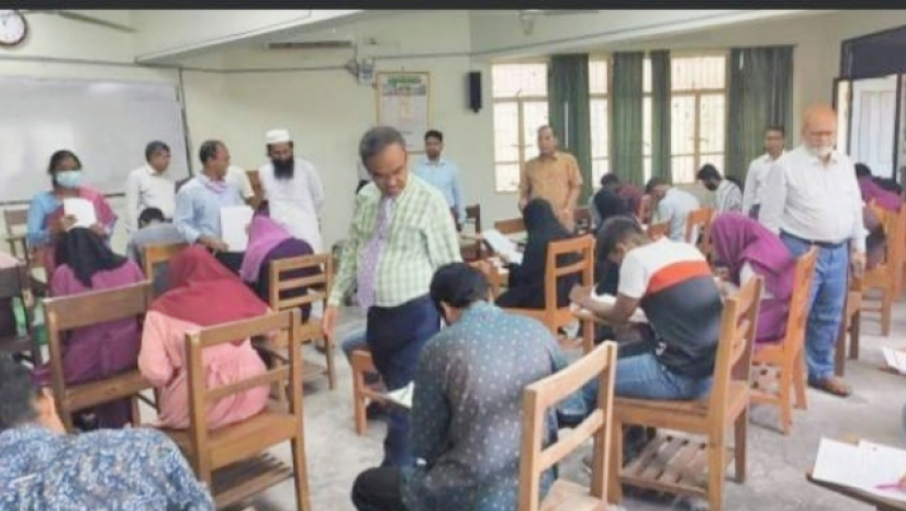 হল পরিদর্শন করছেন পবিপ্রবি উপাচার্য