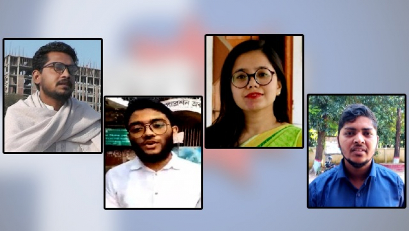 আলমগীর কবির, ইমরান, পারিসা আক্তার ও সন্তোষ রবি দাস