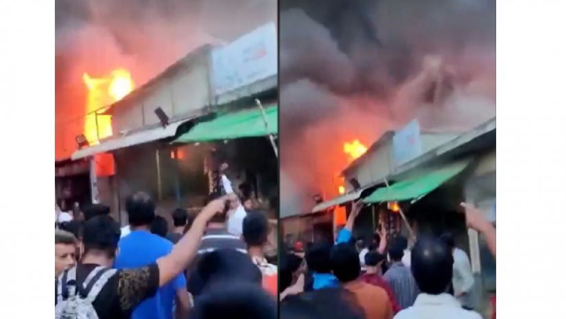 হাজারীবাগের বস্তিতে আগুন