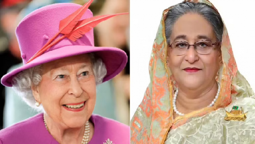 রানি দ্বিতীয় এলিজাবেথে ও প্রধানমন্ত্রী শেখ হাসিনা