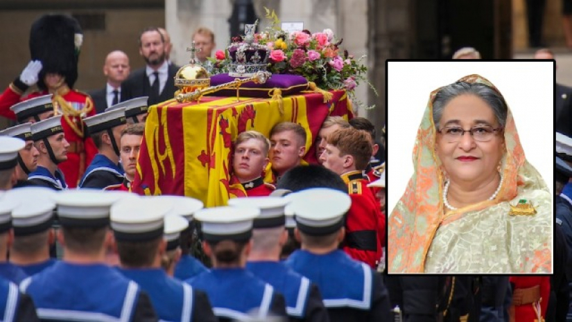 রানির শেষকৃত্যানুষ্ঠানে যোগ দিলেন প্রধানমন্ত্রী