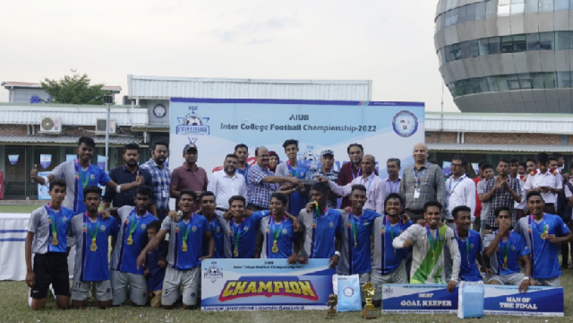 আন্তঃকলেজ ফুটবলে চ্যাম্পিয়ন বিএএফ শাহীন কলেজ