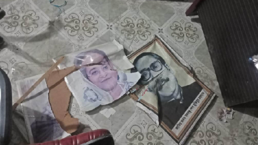 জাতির পিতা বঙ্গবন্ধু শেখ মুজিবুর রহমান ও প্রধানমন্ত্রী শেখ হাসিনা