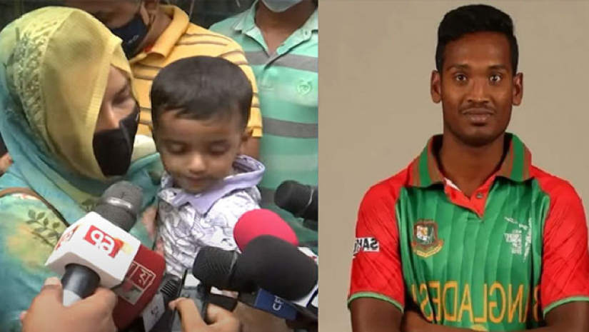 ক্রিকেটার আল-আমিন ও তার স্ত্রী