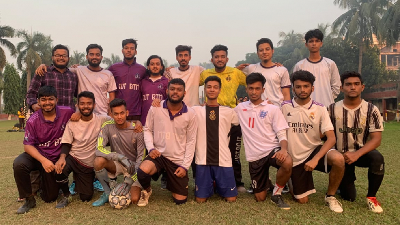 আন্তঃবিভাগ ফুটবলে অপরাজিত চ্যাম্পিয়ন আইইউটি বিটিএম