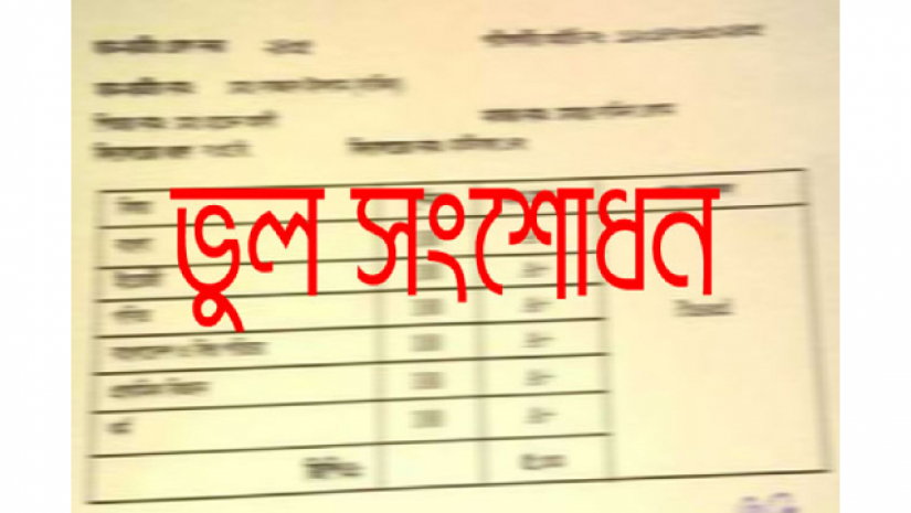জেডিসি, দাখিল ও আলিম পরীক্ষার সনদে নামের ভুল সংশোধন