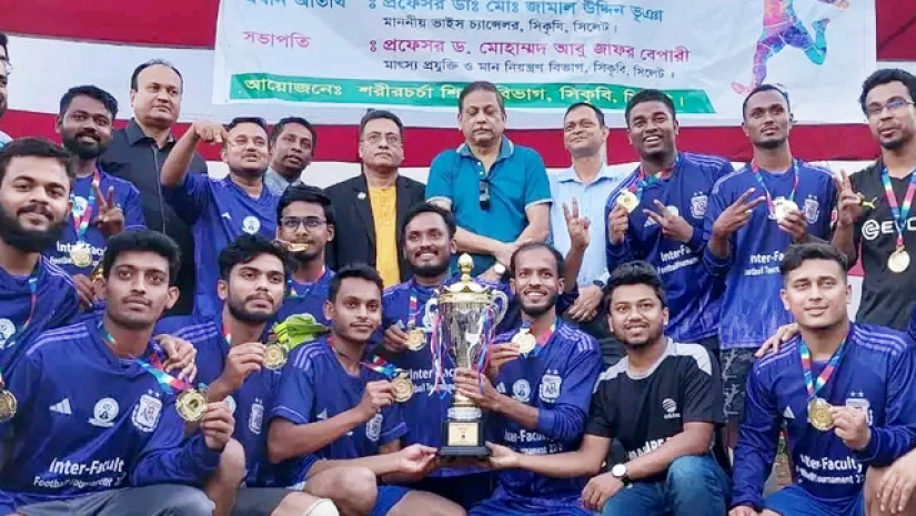 কৃষি অনুষদকে হারিয়ে ফুটবলে চ্যাম্পিয়ন সিকৃবির ভেটেরিনারি