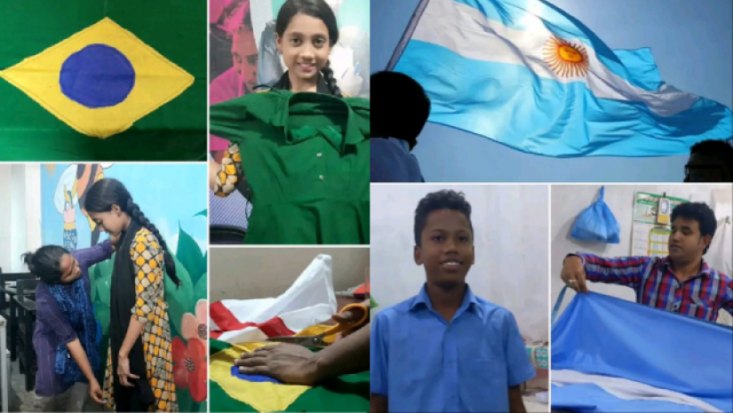 ব্রাজিল-আর্জেন্টিনার পতাকায় ‘স্কুলড্রেস’ পাচ্ছে সাজেদারা