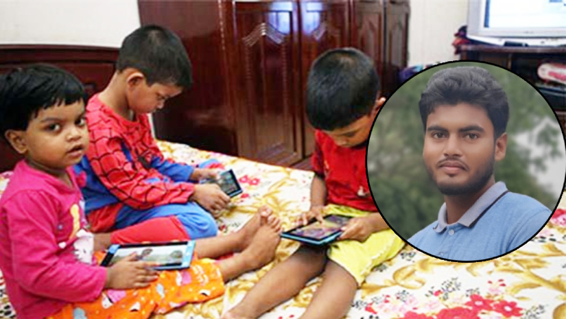 পিতা-মাতার শূন্যস্থানে শিশুর একমাত্র সঙ্গী স্মার্টফোন