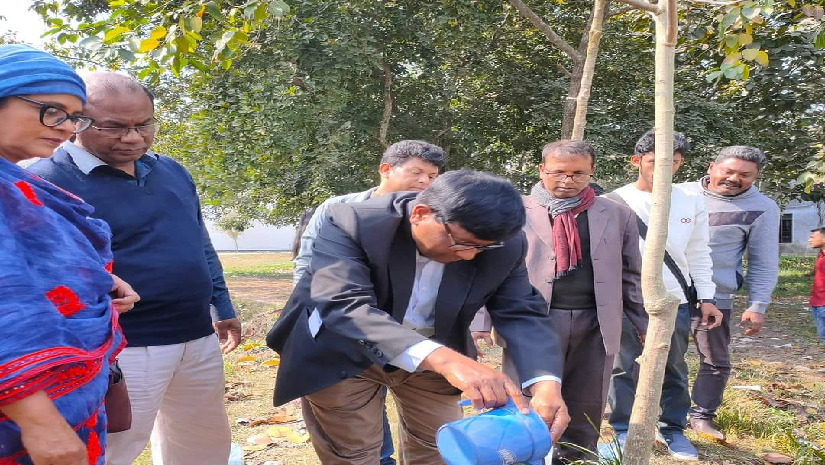 রাবি শিক্ষার্থী হিমেলের স্মরণে বৃক্ষরোপণ